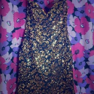Sparky Gold mini dress